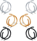 Spiral Nose Ring - 20G & 18G Double Hoop, Single Piercing, Right & Left, Surgical Steel
