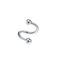 2Pcs 16G Spiral Twisted Ear Helix Cartilage Steel Earrings 16G Labret Piercing Rings Nose Pircing Body Jewelry