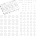 120 Pcs Silicone Earring Backs Stoppers for Piercings, 3/5/7/9 Mm Clear Silicone Earrings Backs Disc for Earrings Ear Piercing Discs Earlobe Support Patches for Piercing Bump