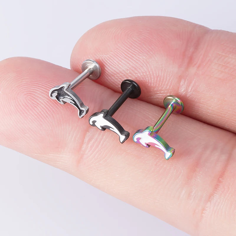 1PC 2021 New Lip Piercing Monroe Studs Labret Lip Rings Piercing 16G Surgical Steel Cartilage Tragus Piercing Earring for Women