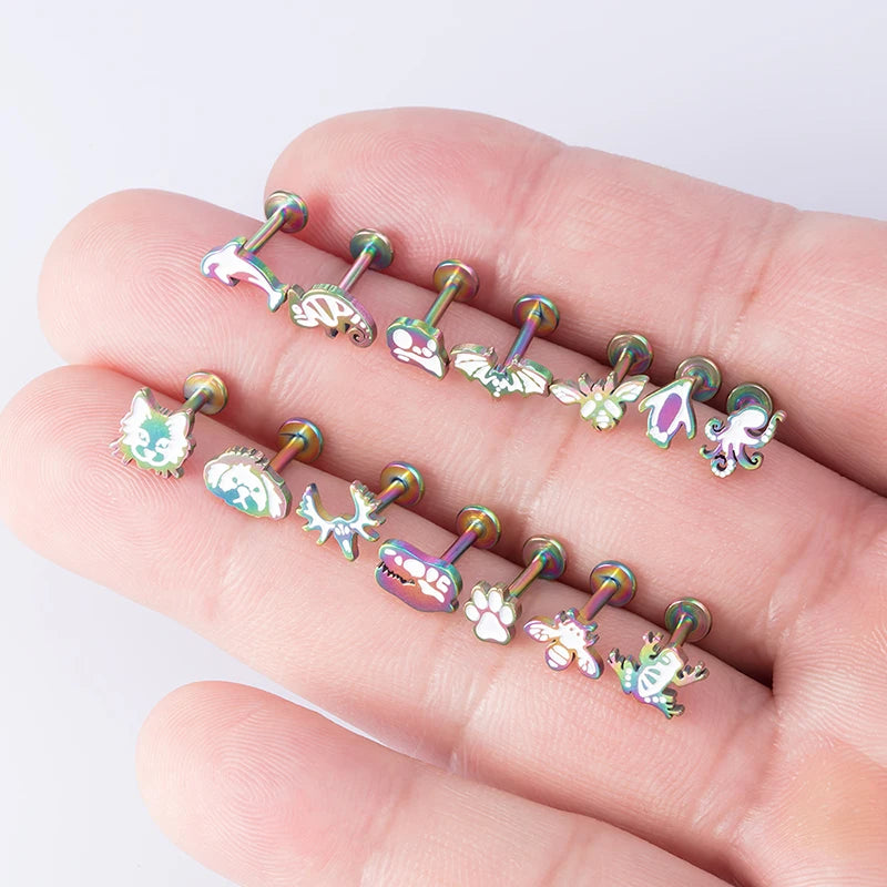 1PC 2021 New Lip Piercing Monroe Studs Labret Lip Rings Piercing 16G Surgical Steel Cartilage Tragus Piercing Earring for Women
