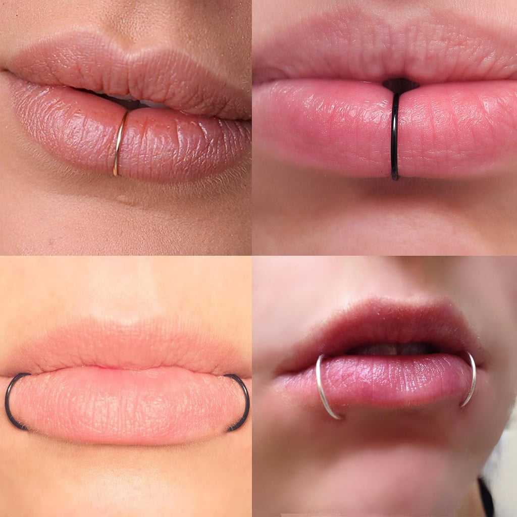 Fake Piercings - Nose Ring, Eyebrow, Lip Ring, Labret Studs & More - Adhesive Face Jewelry