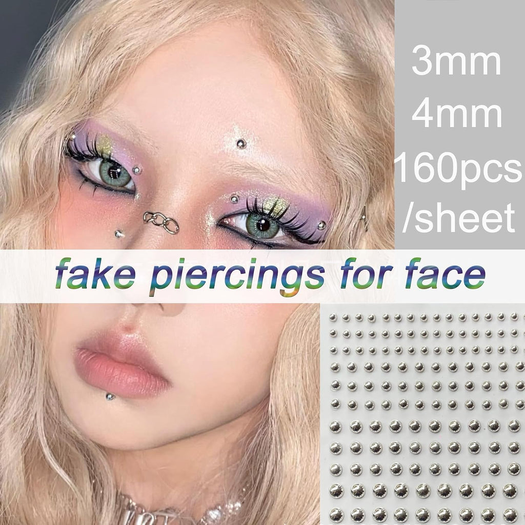 Fake Piercings - Nose Ring, Eyebrow, Lip Ring, Labret Studs & More - Adhesive Face Jewelry