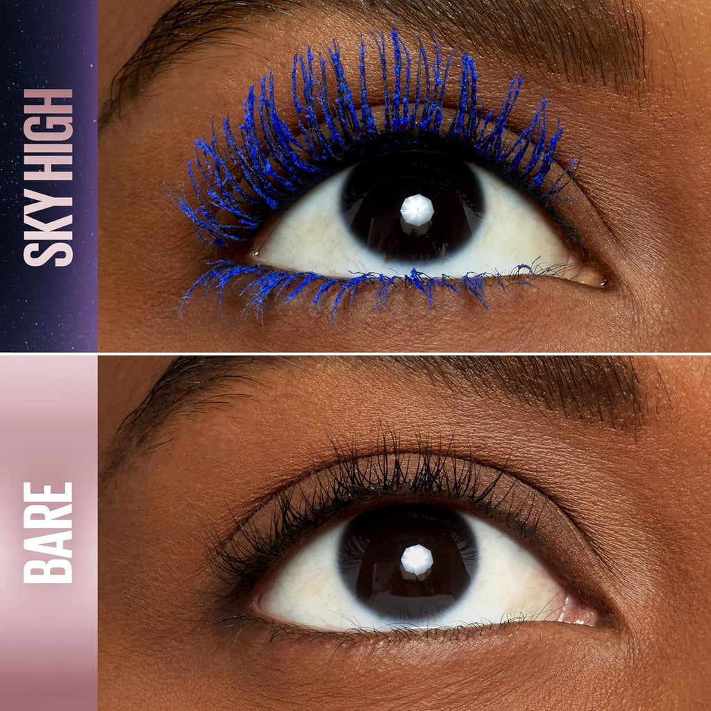Maybelline Lash Sensational Sky High Washable Mascara, Volumizing, Lengthening, Defining, Curling, Multiplying, Buildable Mascara Make up Formula, Blue Mist, 1 Count
