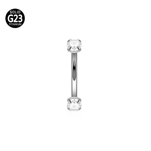 1Pc 16G 6-10Mm Titanium Daith Cartilage Earrings Tragus Helix Body Piercing Jewelry Rook Curved Barbell Eyebrow Rings Belly Ring