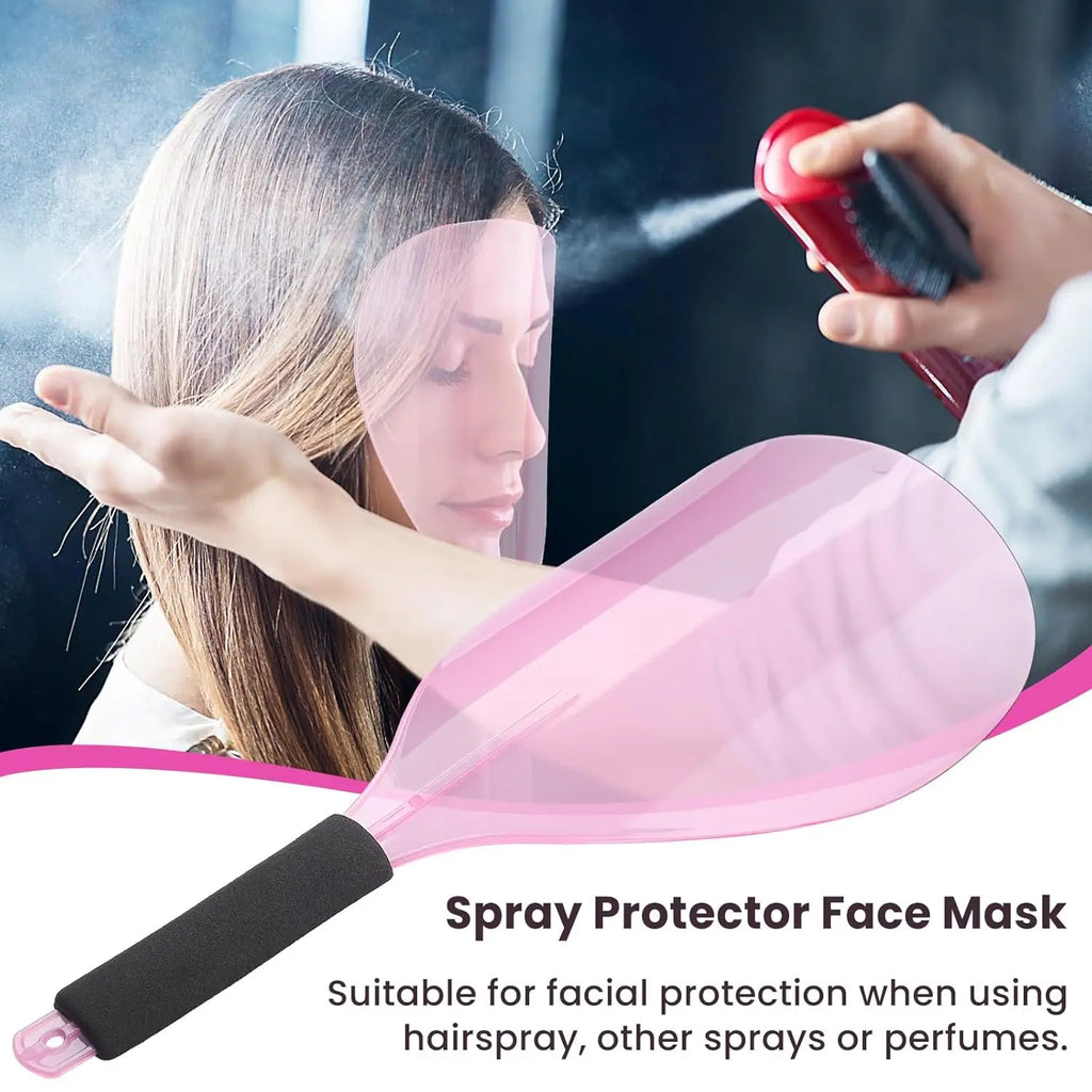 1/3Pcs Hair Salon Face Shield Plastic Haircut Face Protector Mask with Sponge Handle Reusable Face Mask Cover Makeup Protector
