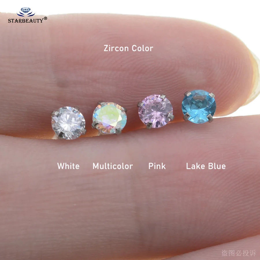 1Pc 16G 2/3/4/5Mm Clear Bar Nose Ring Stud Helix Tragus Piercing Oreja Labret Piercing Lip Ring Ear Piercing Earrings