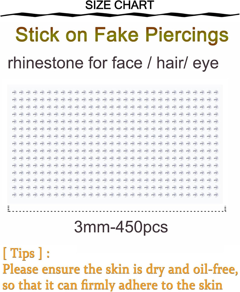 Fake Piercings - Nose Ring, Eyebrow, Lip Ring, Labret Studs & More - Adhesive Face Jewelry