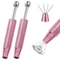 2 PCS Piercing Ball Grabber Tool, 4 - Claw Stainless Steel Jeweler Pick up Tools,Septum Ball Screw Tool for Piercing Changing/Removal/Holder,Earring Pearl Grabber for Jewelry/Electronic Components