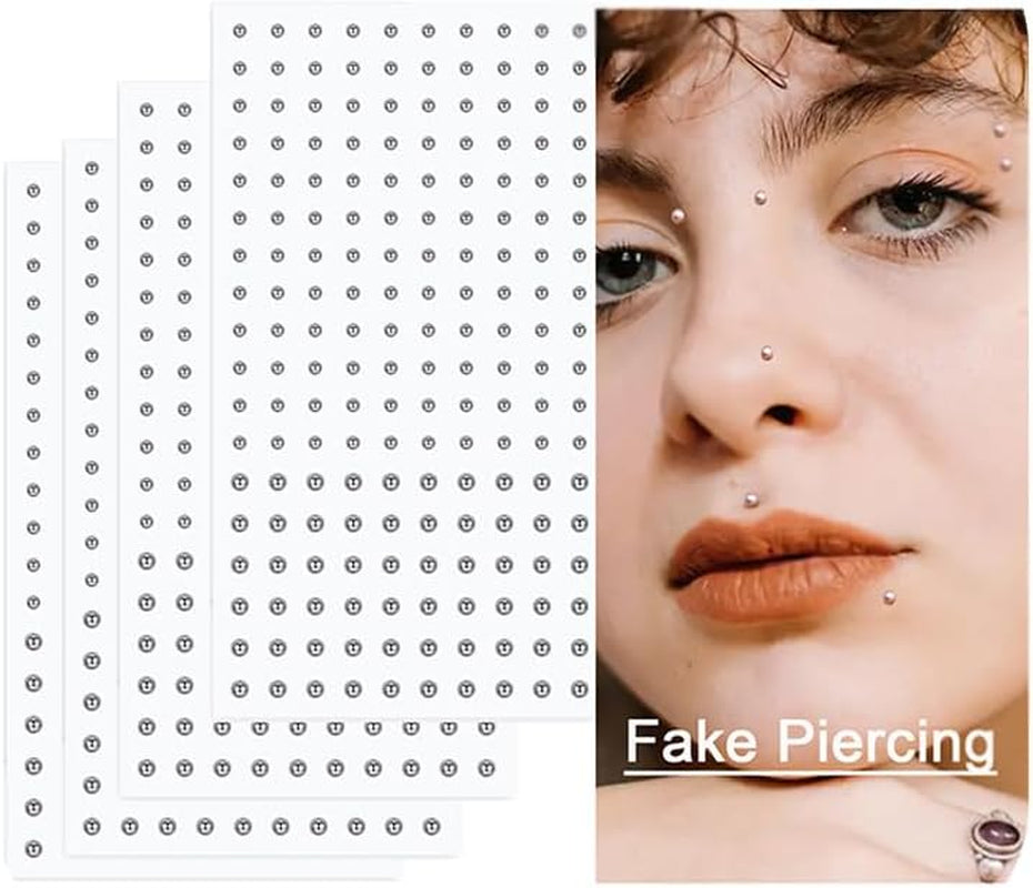 Fake Piercings - Nose Ring, Eyebrow, Lip Ring, Labret Studs & More - Adhesive Face Jewelry