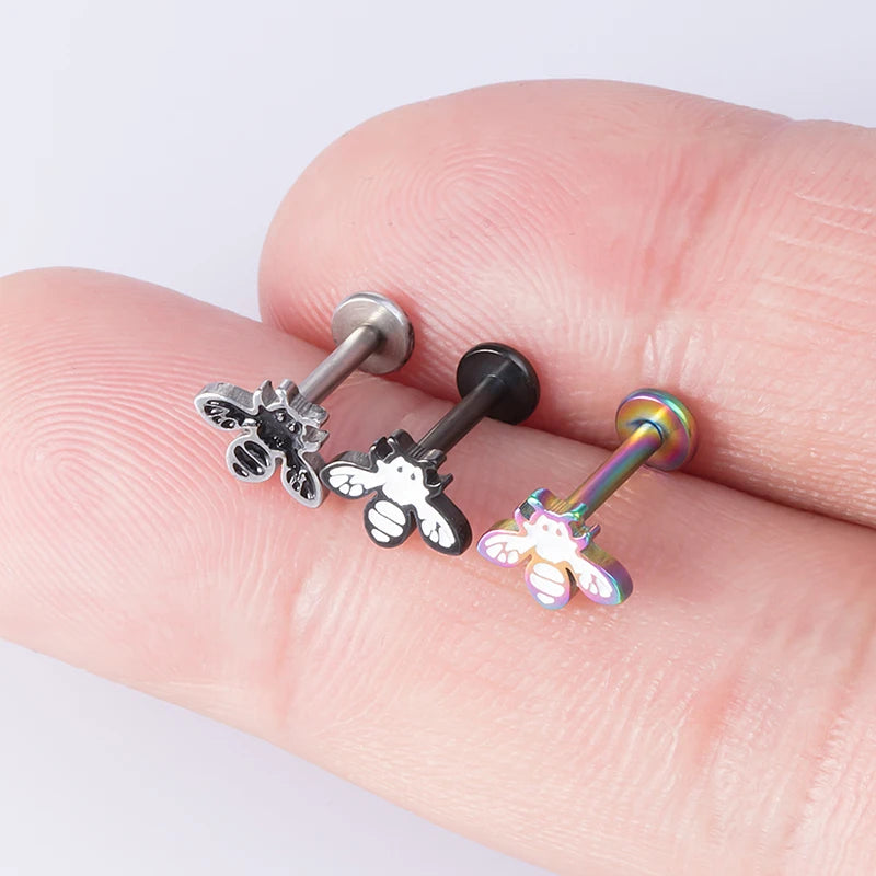 1PC 2021 New Lip Piercing Monroe Studs Labret Lip Rings Piercing 16G Surgical Steel Cartilage Tragus Piercing Earring for Women
