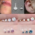 1Pc 16G 2/3/4/5Mm Clear Bar Nose Ring Stud Helix Tragus Piercing Oreja Labret Piercing Lip Ring Ear Piercing Earrings
