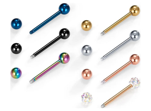 14G Nipple Rings Tongue Ring 9/16" Surgical Steel Body Piercing Jewelry