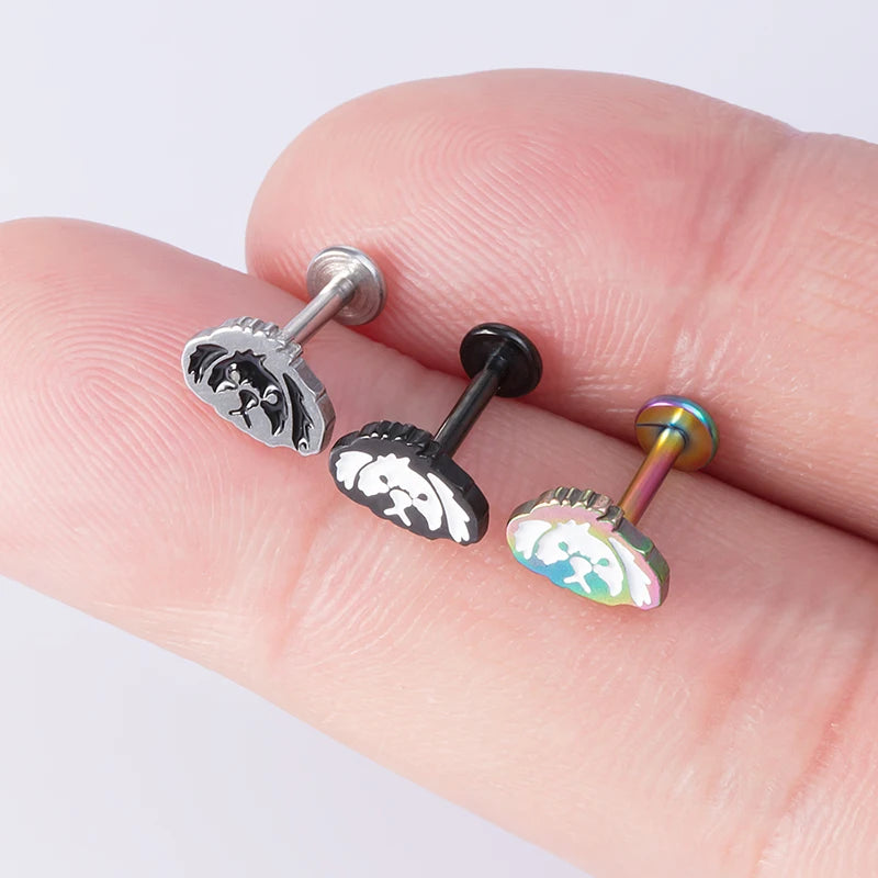 1PC 2021 New Lip Piercing Monroe Studs Labret Lip Rings Piercing 16G Surgical Steel Cartilage Tragus Piercing Earring for Women