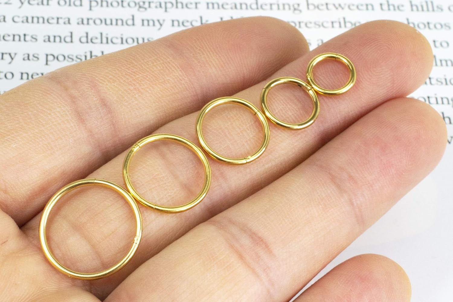 16G Surgical Steel Hinged Clicker Segment Nose Rings Hoop Helix Cartilage Daith Tragus Sleeper Earrings Body Piercing for Women 6Mm 8Mm 10Mm 12Mm 14Mm