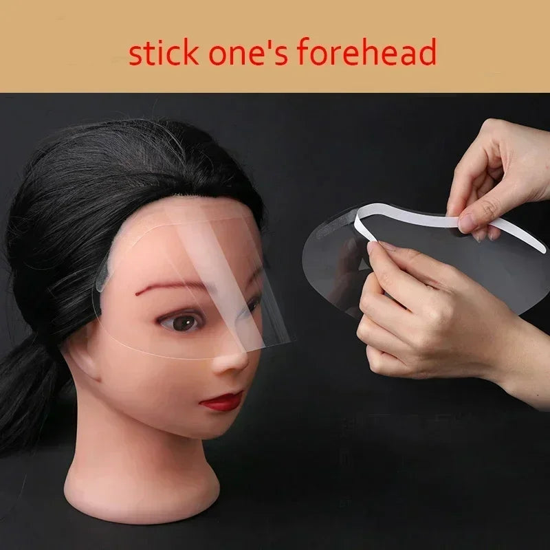 50 Sheets Hairspray Mask Face Spray Shield Professional Face Protector Mask Hairdressing Eye Mask Visors Beauty Salon Accessory
