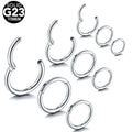 1PC Titanium Nose Hoop Septum Piercing Clicker 18G Hinged Segment Rings Lip Helix Daith Conch Cartilage Earrings Sexy Jewelry
