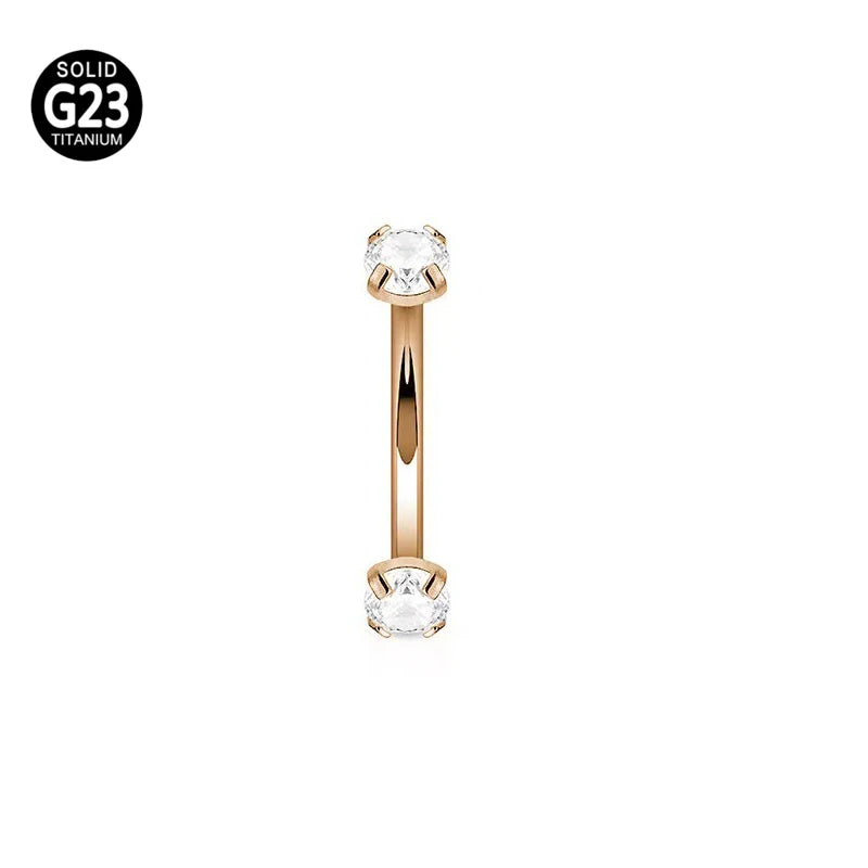 1Pc 16G 6-10Mm Titanium Daith Cartilage Earrings Tragus Helix Body Piercing Jewelry Rook Curved Barbell Eyebrow Rings Belly Ring