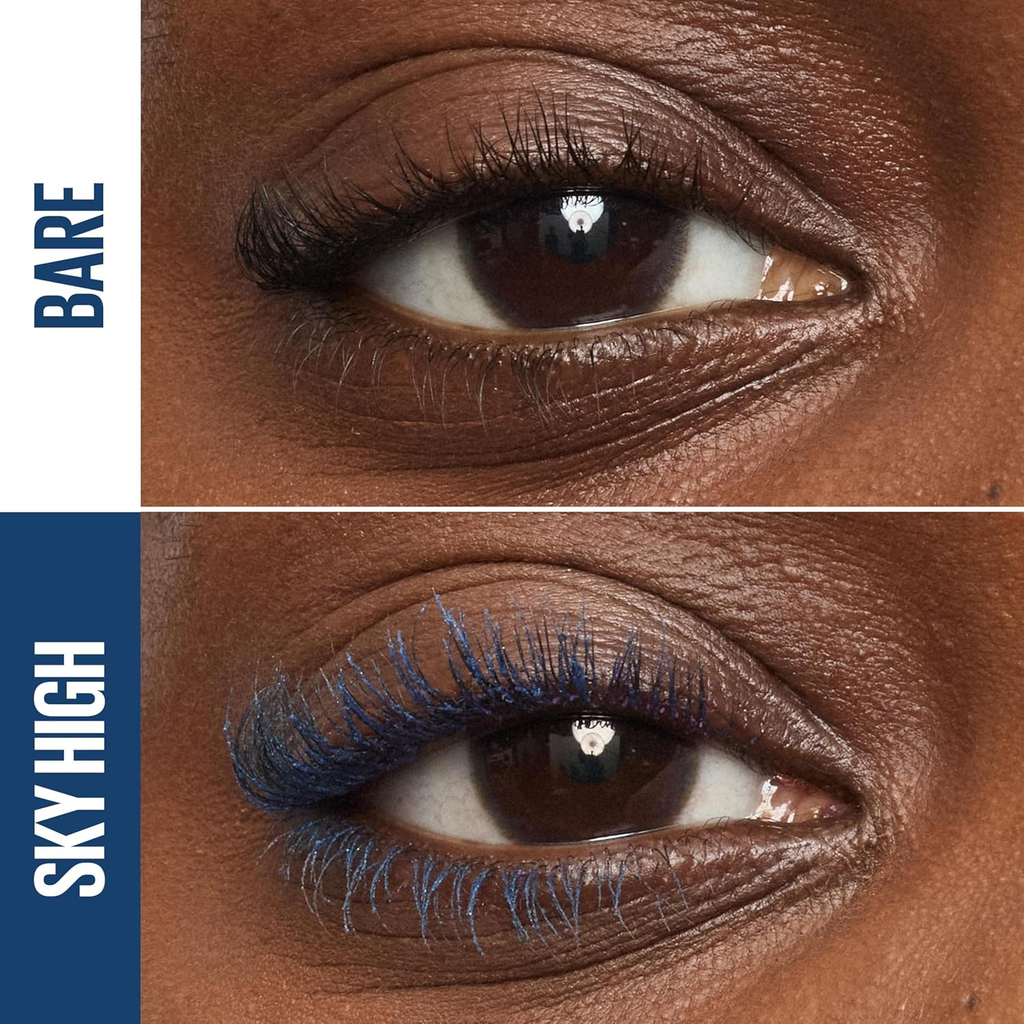 Maybelline Lash Sensational Sky High Mascara Makeup, Volumizing, Lengthening, Defining, Curling, Multiplying, Buildable, Washable Formula, Navy Records, 1 Count