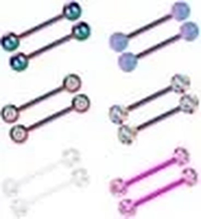 14G Nipple Rings Tongue Ring 9/16" Surgical Steel Body Piercing Jewelry