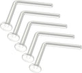 20G Clear Nose Studs - Bioflex L-Shaped Nose Retainers - Clear Nose Rings for Work - Small & Flexible Nostril Stud Piercing