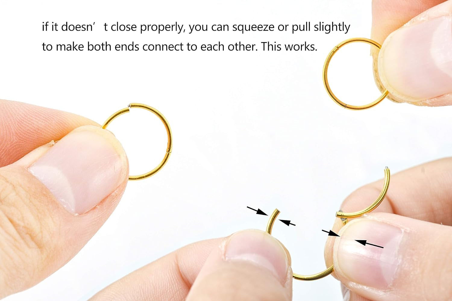16G Surgical Steel Hinged Clicker Segment Nose Rings Hoop Helix Cartilage Daith Tragus Sleeper Earrings Body Piercing for Women 6Mm 8Mm 10Mm 12Mm 14Mm