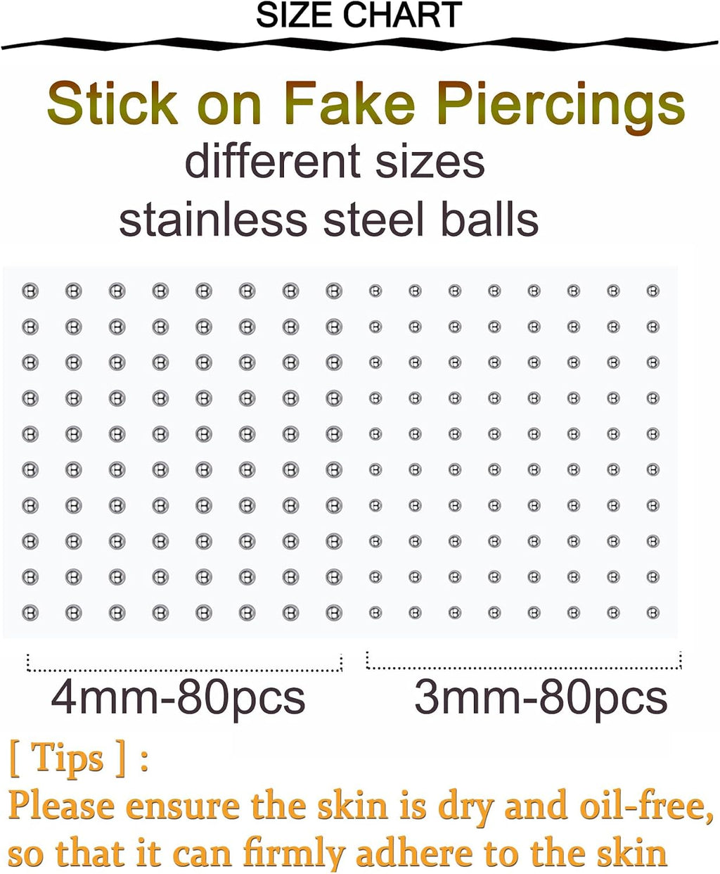 Fake Piercings - Nose Ring, Eyebrow, Lip Ring, Labret Studs & More - Adhesive Face Jewelry