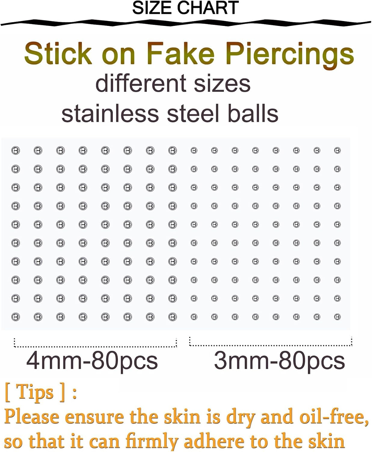 Fake Piercings - Nose Ring, Eyebrow, Lip Ring, Labret Studs & More - Adhesive Face Jewelry