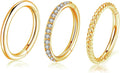 16G 18G 6Mm 8Mm 10Mm Hinged Clicker Segment CZ Twisted Clicker Nose Rings Hoop Helix Cartilage Daith Tragus Sleeper Earrings Body Piercing for Women Men