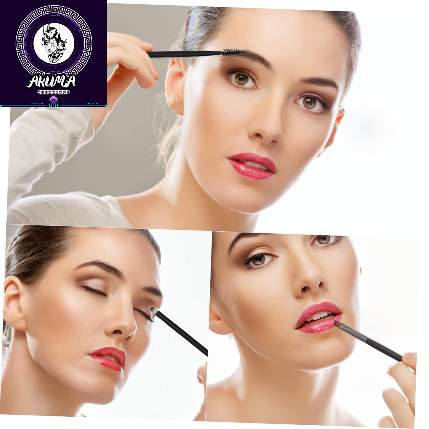 15Pcs Makeup Brush for Brow Lip Eyelash Brow Lamination Brush Eyebrow Applicator for Women Makeup Artist