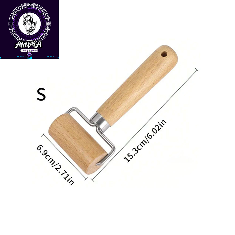 Wood Rolling Pin with Handle for Baking Dough Roller Pastry Pasta Pizza Roller Kitchen Utensils