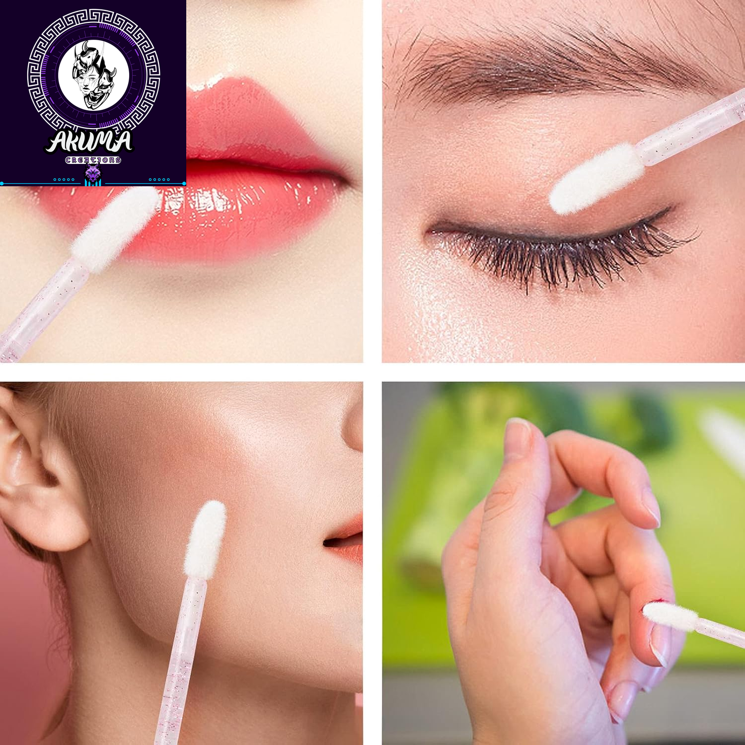 400 Spoolies Mascara Wand and Lip Brush Disposable Lash Brushes for Eyelash Extensions, Lipstick Lip Gloss Wands Applicator Tool (Pink)