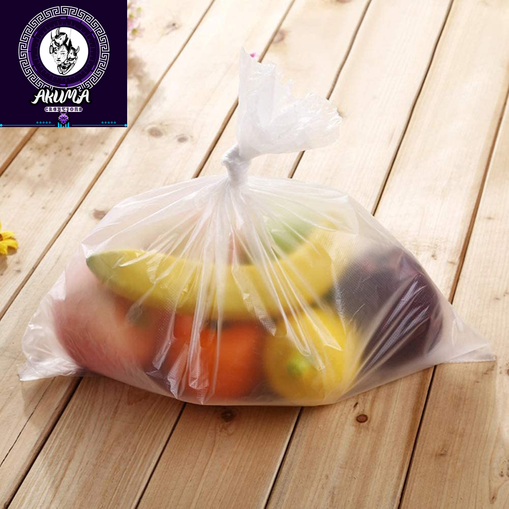 12" X 16" Plastic Produce Bag on a Roll, Bread and Grocery Clear Bag, 350 Bags/Roll