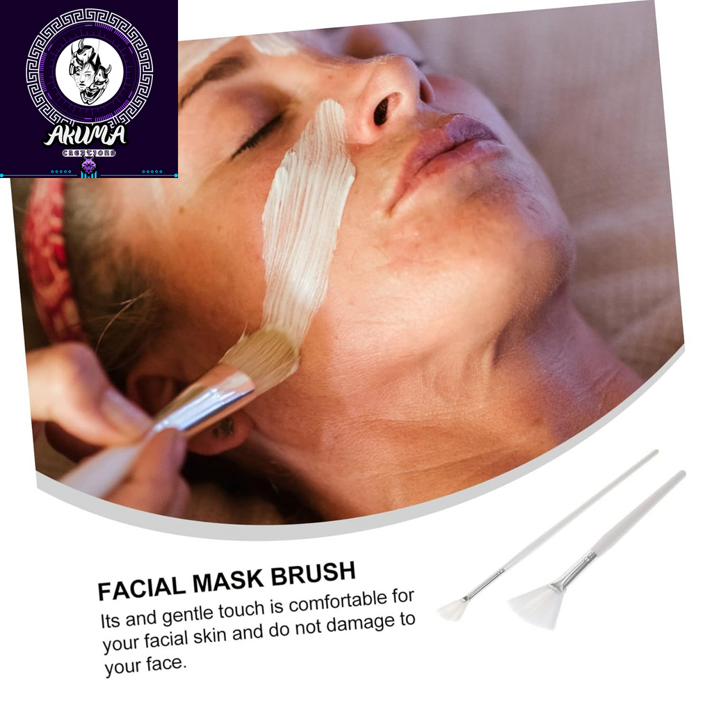 2Pcs Facial Mask Applicator Brush Dual-Sided Tools for Smooth Application of Skincare and Beauty Products Easy to Clean Durable Bristles for All Face Shapes
