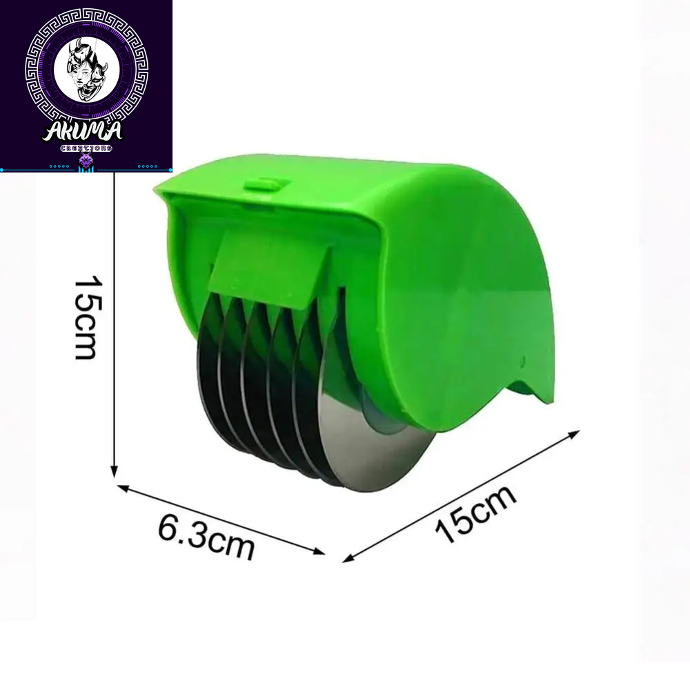 Parsley Chopper Roller Herb Roller Mincer Manual Vegetable Cutter with 6 Stainless Steel Blade Kitchen Vegetable Cutter Tool
