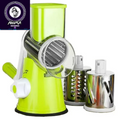 Vegetable Cutter & Slicer Manual Kitchen Cheese Chopper Machine with 3 Sharp Drums Multifunctional Garlic Potato Shredder