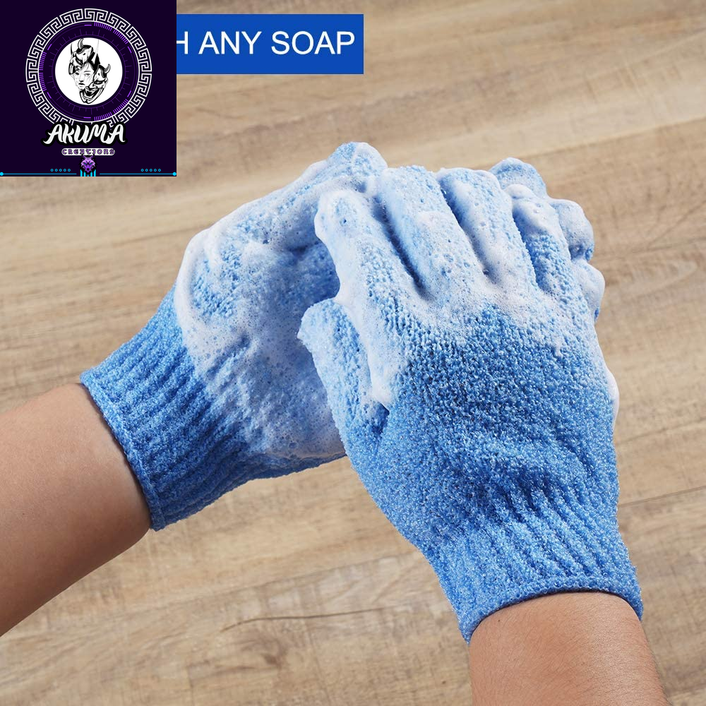 10 Pairs Exfoliating Gloves,Made of 100% Nylon,10 Colors Double Sided Exfoliating Gloves