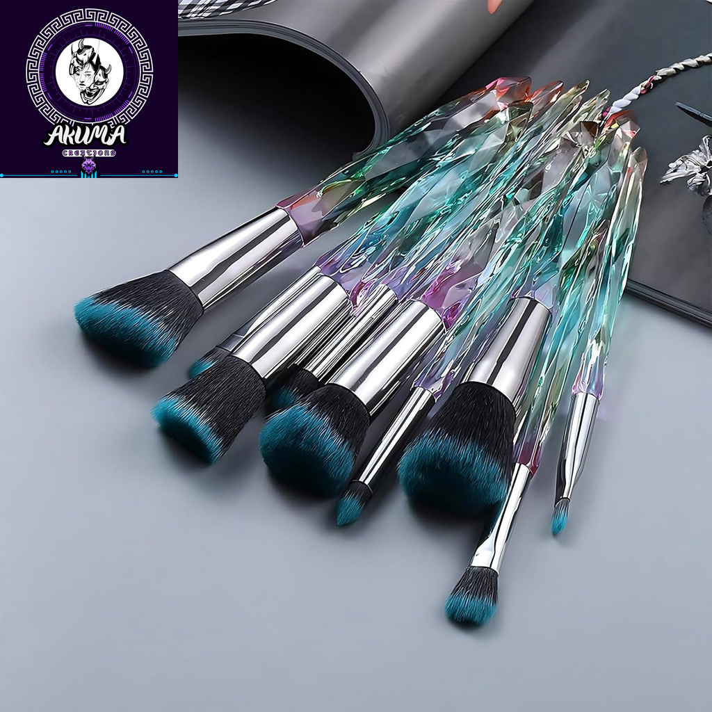 Makeup Brushes Set, 10PCS Crystal Makeup Brushes Premium Synthetic Powder Foundation Concealer Eye Shadow Brush, Professional Face Eye Make up Brushes for Girls Women