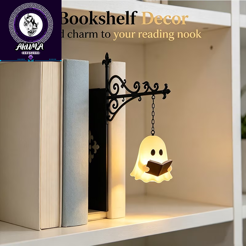 Ghost Bookshelf Lantern 
