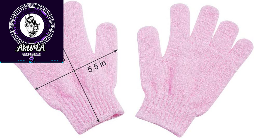 10 Pairs Exfoliating Gloves,Made of 100% Nylon,10 Colors Double Sided Exfoliating Gloves