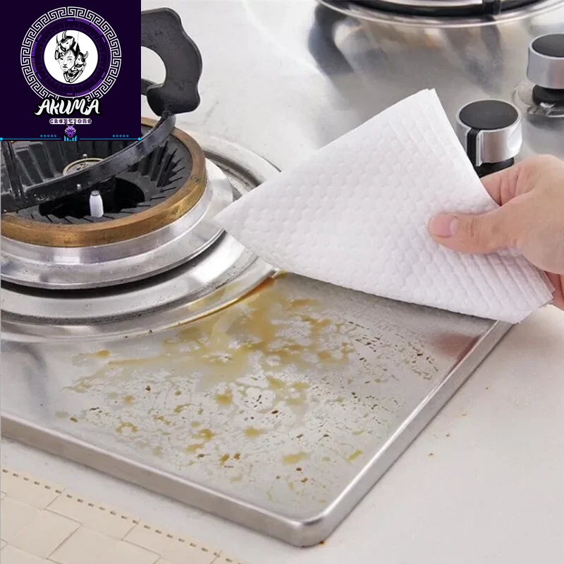 Disposable Lazy Rags Washable Paper Non-Woven Dish Cloths Kitchen Roller Paper Cleaning Wipes Absorbent Towels Dishes Rags
