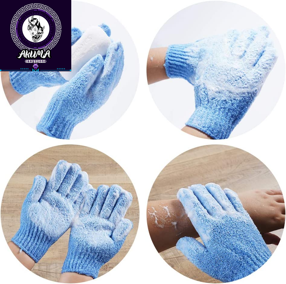 10 Pairs Exfoliating Gloves,Made of 100% Nylon,10 Colors Double Sided Exfoliating Gloves