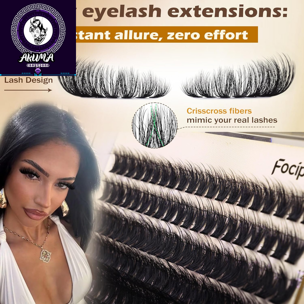 Lash Extension Kit Thick Eyelash Extension Kit 10-18Mm Fluff Volume Lash Clusters 200D Individual Eyelashes Kit with Lashes Bond, Lashes Remover, Lash Tweezers, DIY Lash Extension