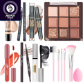 Makeup Set Kit for Women Girls Teens, Makeup Present Set, Includes 9 Color Eyeshadow, Counter Stick, Foundation, Eyebrow Pencil, Eyeliner, Mascara, Lip Gloss, 5Pcs Brushes, Sponge