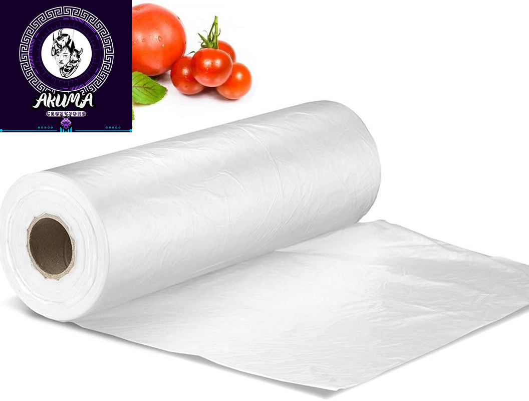 12" X 16" Plastic Produce Bag on a Roll, Bread and Grocery Clear Bag, 350 Bags/Roll