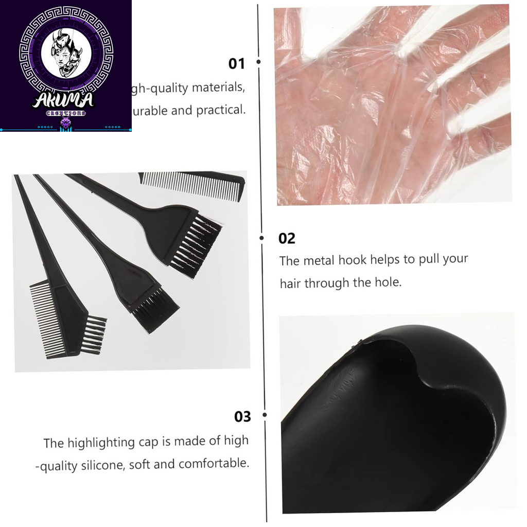11Pcs Hair Dye Tool Set Reusable Hair Dye Bowl Brush and Gloves at Home Protects Scalp