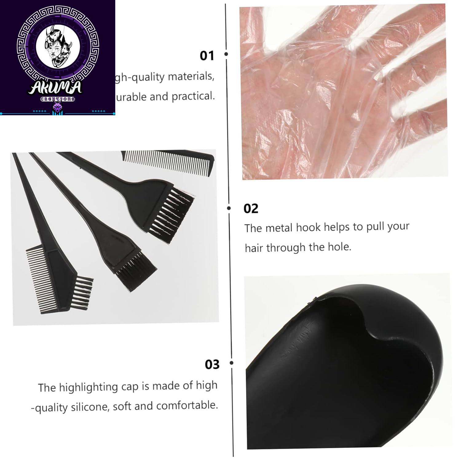 11Pcs Hair Dye Tool Set Reusable Hair Dye Bowl Brush and Gloves at Home Protects Scalp