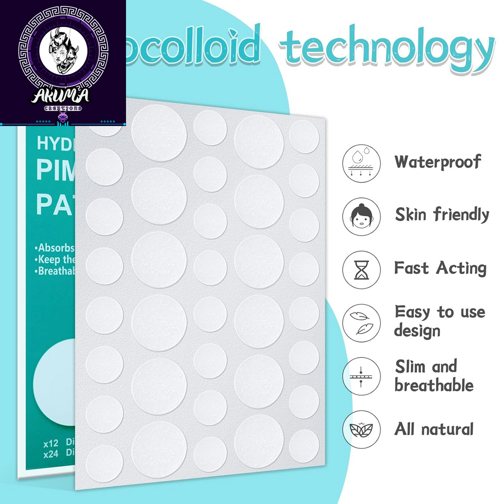 180 Counts Pimple Patches for Face Hydrocolloid Acne Patches for Face Invisible Zit Patches for Face Pimple Patch Acne Spot Treatment Patch Blemish Patches Cover Patches Stickers