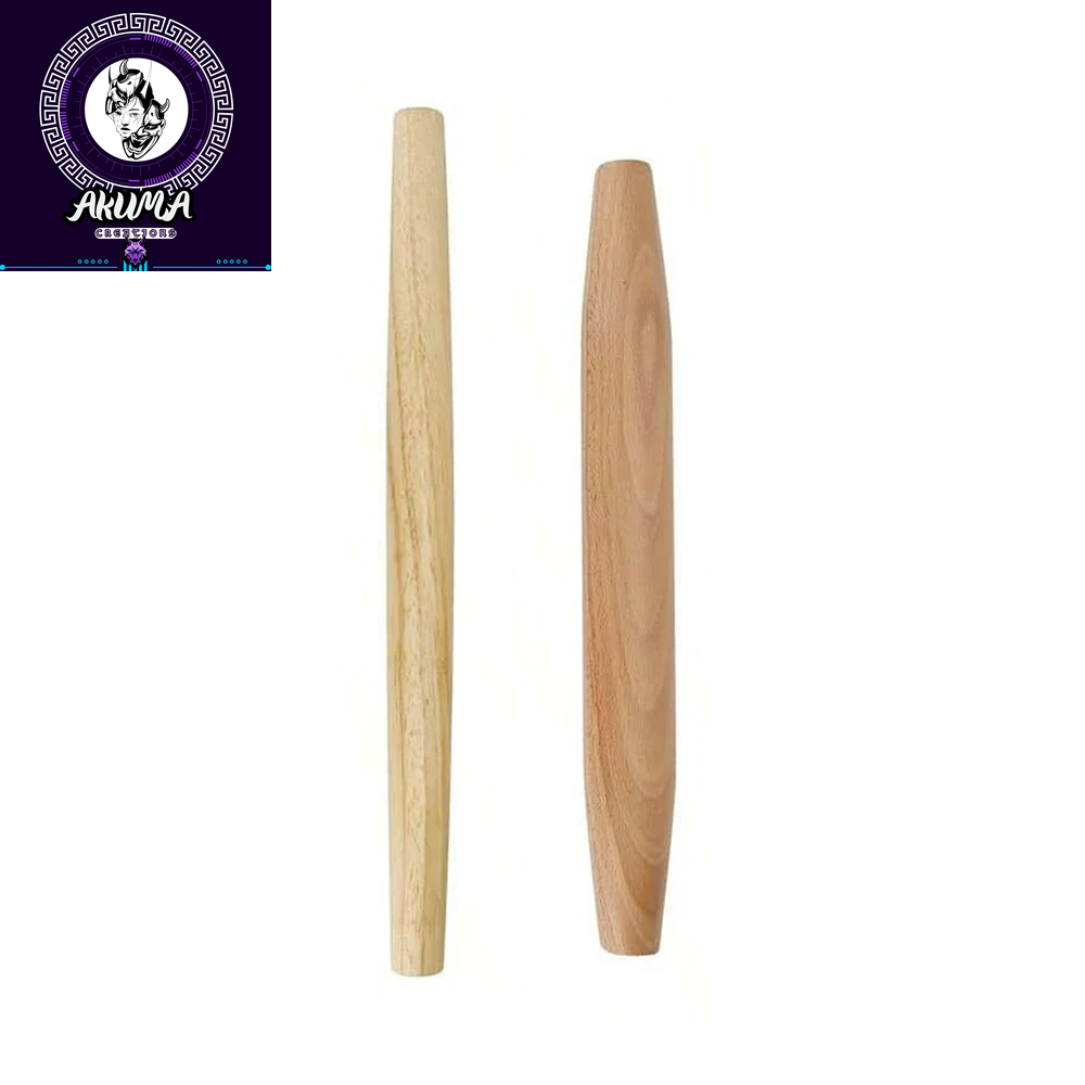 Wood Rolling Pin with Handle for Baking Dough Roller Pastry Pasta Pizza Roller Kitchen Utensils