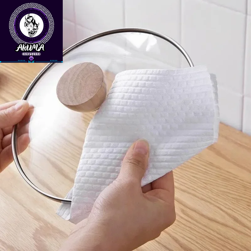 Disposable Lazy Rags Washable Paper Non-Woven Dish Cloths Kitchen Roller Paper Cleaning Wipes Absorbent Towels Dishes Rags